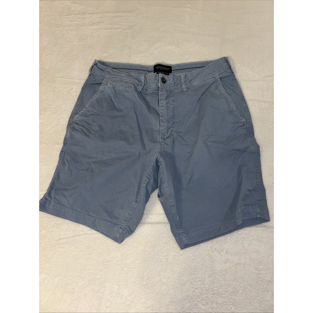 American Eagle Next Level Flex Shorts Mens 34 Blue Chino Stretch Casual